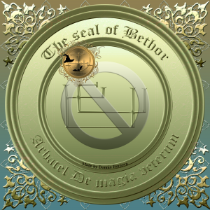 Questo è il sigillo dello spirito olimpico Bethor dall'Arbatel De magia veterum. Bethor è il dio della ricchezza.